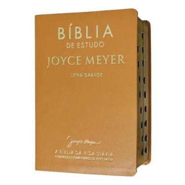 Imagem de Bíblia de estudo joyce meyer  letra grande  nvi  capa de luxo caramelo