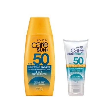 Imagem de Kit C/2 Protetor Solar Care Sun+ Fps 50 Avon Rosto e Corpo