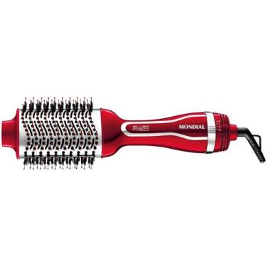 Imagem de Escova secadora mondial 1200w 3 niveis de temperatura 220v, Vermelho e
