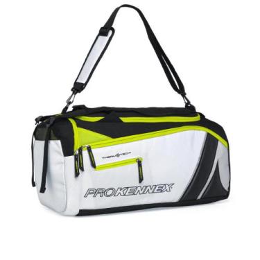 Imagem de Raqueteira Prokennex Cool Sport Academia Beach e Padel Branco Amarelo 