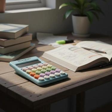 Imagem de Calculadora Portátil Teclado Mecânico Estilo Vintage Desktop - NoBrand