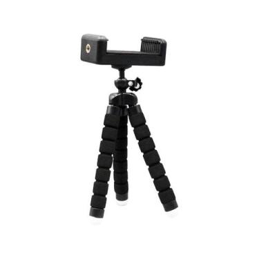 Imagem de Tripe para Smartphone Multilaser Preto Parafuso 1/4 Pol. Universal - A