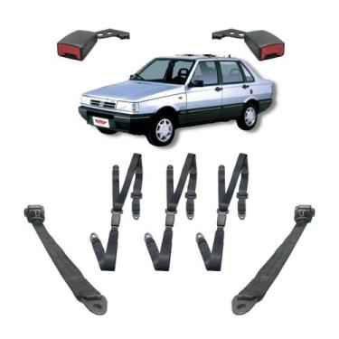 Imagem de Kit Cinto Preto Uno Premio 3 Pontos Ld Le Abdominal e Hastes - Garagem