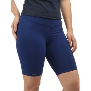 Imagem de Bermuda Feminina K2b Original Fit Tecido Grosso Cintura Alta, Azul, GG