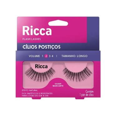 Imagem de Cílios Postiços Vol 2 Longo Olhar Marcante - Ricca