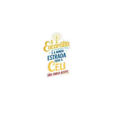 Imagem de Adesivo Resinado Frase de São Carlo Acutis Frase Branco - Zanato