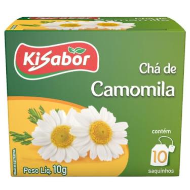 Imagem de Kisabor, Chá de Camomila, Para infusão, 10 Gramas com 10 Saquinhos