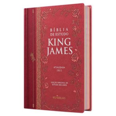 Imagem de Bíblia Sagrada De Estudo King James 1611 - Tradicional Bordô - Capa Du