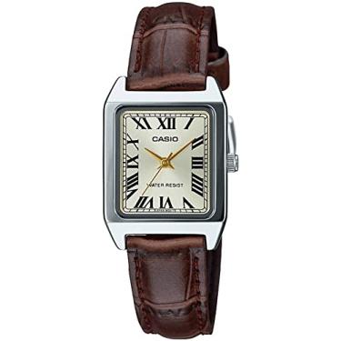 Imagem de Casio Relógio social LTP-V007L-9B, Marrom, alça