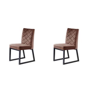 Imagem de Conjunto com 2 Cadeiras Paris IV Marrom 98 cm