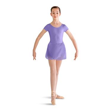 Imagem de Vestido collant de manga curta Bloch Dance Girls Prisha, Lavender, Size 2-4
