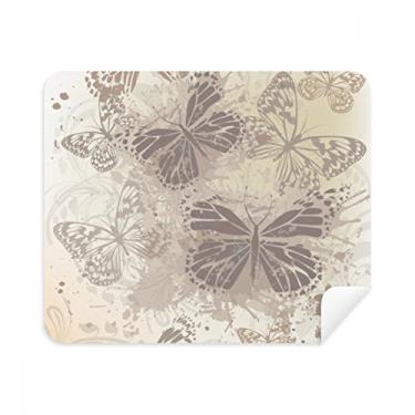 Imagem de Papel de parede elegante, vintage, cinza, borboleta, pano de limpeza, 2 peças, tecido de camurça