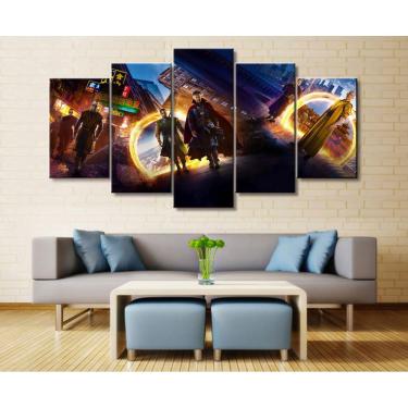 Imagem de Quadro Decorativo Dr Estranho 5 peças 130x65 cm em tecido