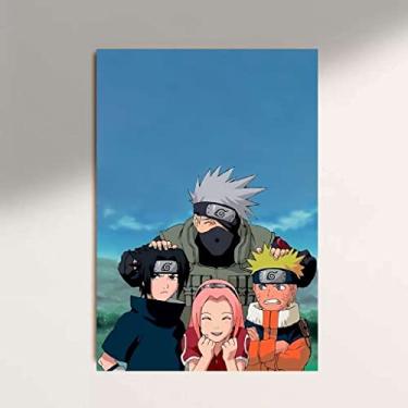 Imagem de Placa Decorativa Anime Personagens Narut Art 15x21cm