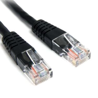 Imagem de StarTech. com Cabo Ethernet Cat5e – 60 cm – Preto – Cabo de patch – Cabo Cat5e moldado – Cabo de rede curto – Cabo Ethernet – Cabo Cat 5e – 60 cm (M45PATCH2BK)