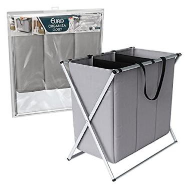 Imagem de Euro Home - Organizador dobrável de Roupas Sujas com 3 Compartimentos - ORG0686