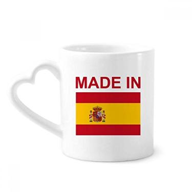 Imagem de Feito na Espanha Country Love Caneca Café Cerâmica Copo de Coração de Vidro