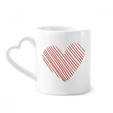 Imagem de Caneca de Dia dos Namorados Esboço Vermelho Coração Caneca Cerâmica Copos Copo de Coração de Vidro