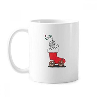 Imagem de Hórus Christmas Trenó Folha Flor Caneca Cerâmica Café Porcelana Copos de Mesa