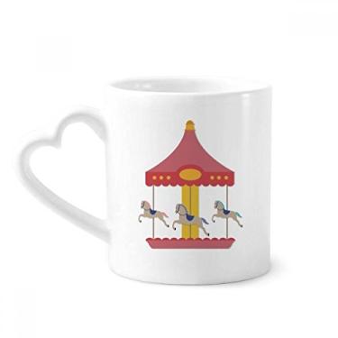 Imagem de Caneca colorida com estampa de parque de museu de café cerâmica copo de coração de vidro