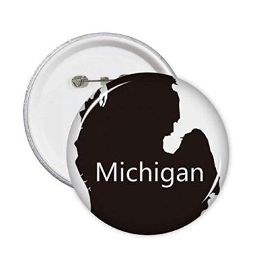 Imagem de Michigan America EUA Mapa contorno pinos crachá botão emblema decoração acessório 5 peças