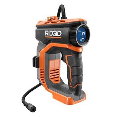 Imagem de RIDGID Inflador digital de 18 V – Bateria e carregador vendidos separadamente – 150 PSI, 150 L/min, mangueira de 50,8 cm – Laranja – Automático, alimentado por bateria – Bomba de ar