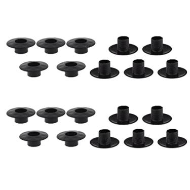 Imagem de Dovewill 10 peças de rosca de parafuso de futebol de mesa de rolamento de pebolim preto