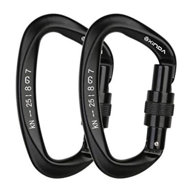 Imagem de Homyl Fechamento de de Escalada 25KN Do Carabiner Do Equipamento Do Alpinismo, Preto