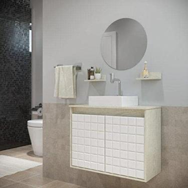 Imagem de Gabinete para Banheiro com Cuba e Espelho Carol Darabas Agardi Ártico