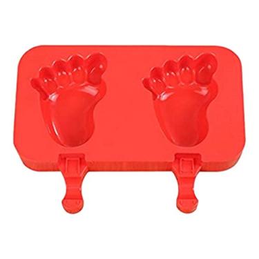 Imagem de Forma Silicone Para Picolé Pegadas Pezão Cores Diversas