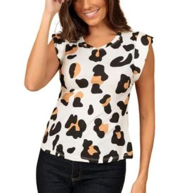 Imagem de Blusa Feminina Muscle Estampa Animal Print Modelo T-Shirt - Filo Modas