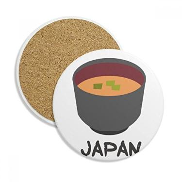 Imagem de Caneca tradicional japonesa saborosa Miso porta-copos de sopa com proteção de mesa, pedra absorvente