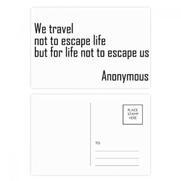 Imagem de We Travel Not Escape Life Conjunto de cartões postais de aniversário para enviar cartões de agradecimento
