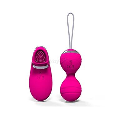 Imagem de Vibrador 10 Velocidades Bolas Recarregáveis de Silicone à Prova D'água Estimulador Erótico Zatla Shop (Rosa)