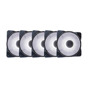 Imagem de Apevia CO512L-WH Cosmos 120 mm LED branco ultra silencioso ventoinha com 16 LEDs e pastilhas de borracha antivibração (pacote com 5)