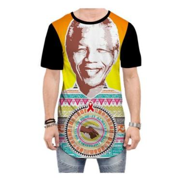 Imagem de Camiseta Long Line Nelson Mandela África Do Sul Racismo 2 - Estilo Viz