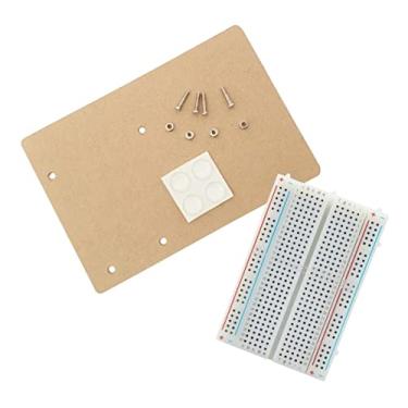 Imagem de Protoboard 400 Pontos + Base Acrílico Para Fixar Arduino Uno