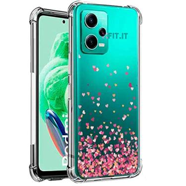 Imagem de Capa Capinha Desenho Corações Rosa para Xiaomi Redmi Note 12 5G