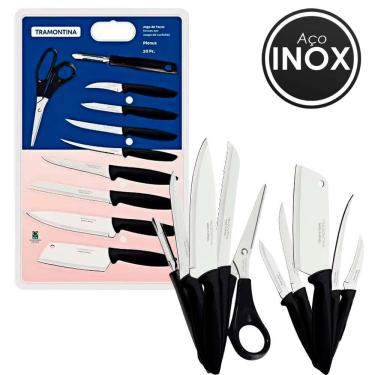 Imagem de Jogo Facas Inox 10 Pecas Plenus Pre Tramontina 23498065