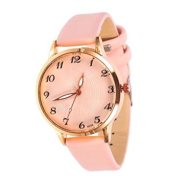 Imagem de GALPADA cinto relógio feminino relógio com pulseira de couro sintético relógio amigo da pele decoração relógios femininos relógio de estilo elegante relógio casual Moda decorações alça