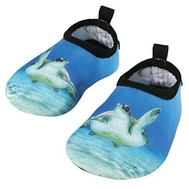 Imagem de Hudson Baby Unisex-Child Water Shoes for Sports, Yoga, Beach and Outdoors, Baby and Toddler Sea Turtle, 0-6 Months