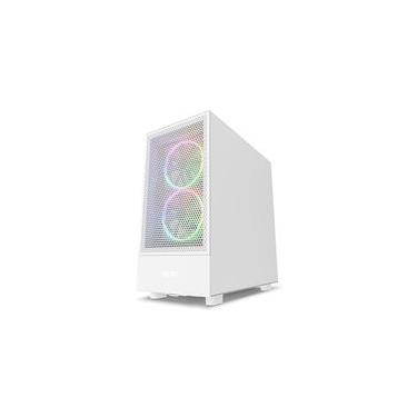 Imagem de Gabinete NZXT H5 Flow Compact, Mid Tower, ATX, Lateral e Frontal em Vidro Temperado, 2x Cooler Fan, Branco - CC-H51FW-01