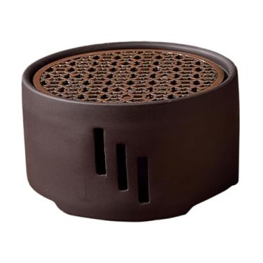 Imagem de Ioensy Bule de cerâmica aquecedor de chá, bule tradicional chinês para ferver água quente para cozinha, acampamento, casa, piquenique, caminhadas, redondo