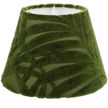 Imagem de HOLIDYOYO Lâmpada de tambor médio de tecido de barril de abajur clipe de cobertura de luz substituição para abajur de mesa e luz de chão verde