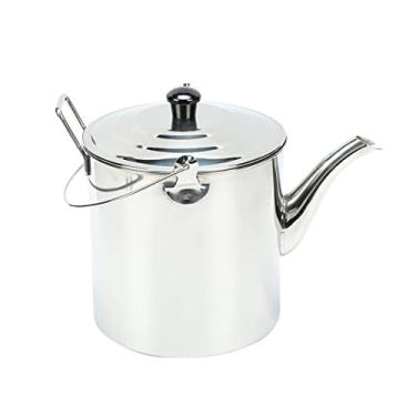 Imagem de Chaleira de acampamento aquática para fogão a gás, chaleiras, chaleiras, dispensadores de água quente com filtro, bule de chá ao ar livre, 2,8 L, portátil para acampamento (prata, 2,8 litros)