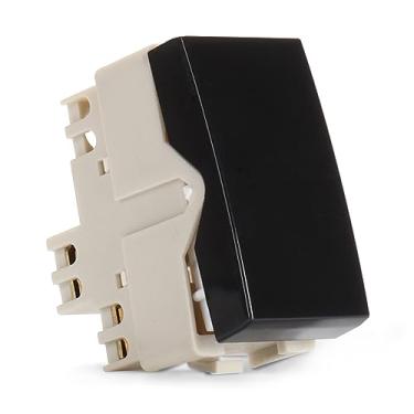 Imagem de Módulo Interruptor Simples Preto Ebony Sleek Margirius Cor:Preto