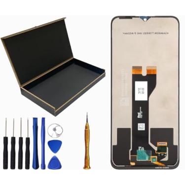 Imagem de SECRETIGER Tela LCD (pantalla) Montagem digitalizador sensível ao toque com moldura de substituição para Cricket Innovate E 5G 6,6 polegadas