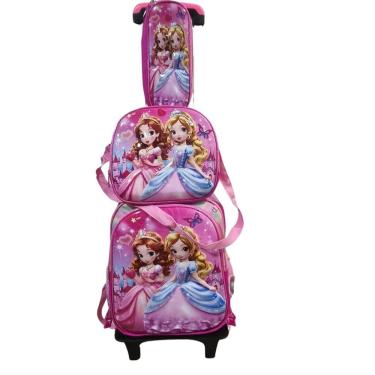 Imagem de Mochila infantil com estojo e lancheira para meninas