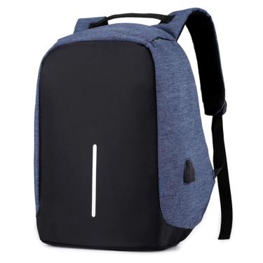 Imagem de Mochila anti-roubo à prova d`água de carregamento USB para laptop de 15,6"