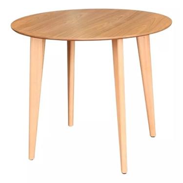 Imagem de Mesa de Jantar Redonda 90cm em Madeira - Design Elegante e Durável, Ideal para Sala de Jantar e Cozinha - Cor Freijó
